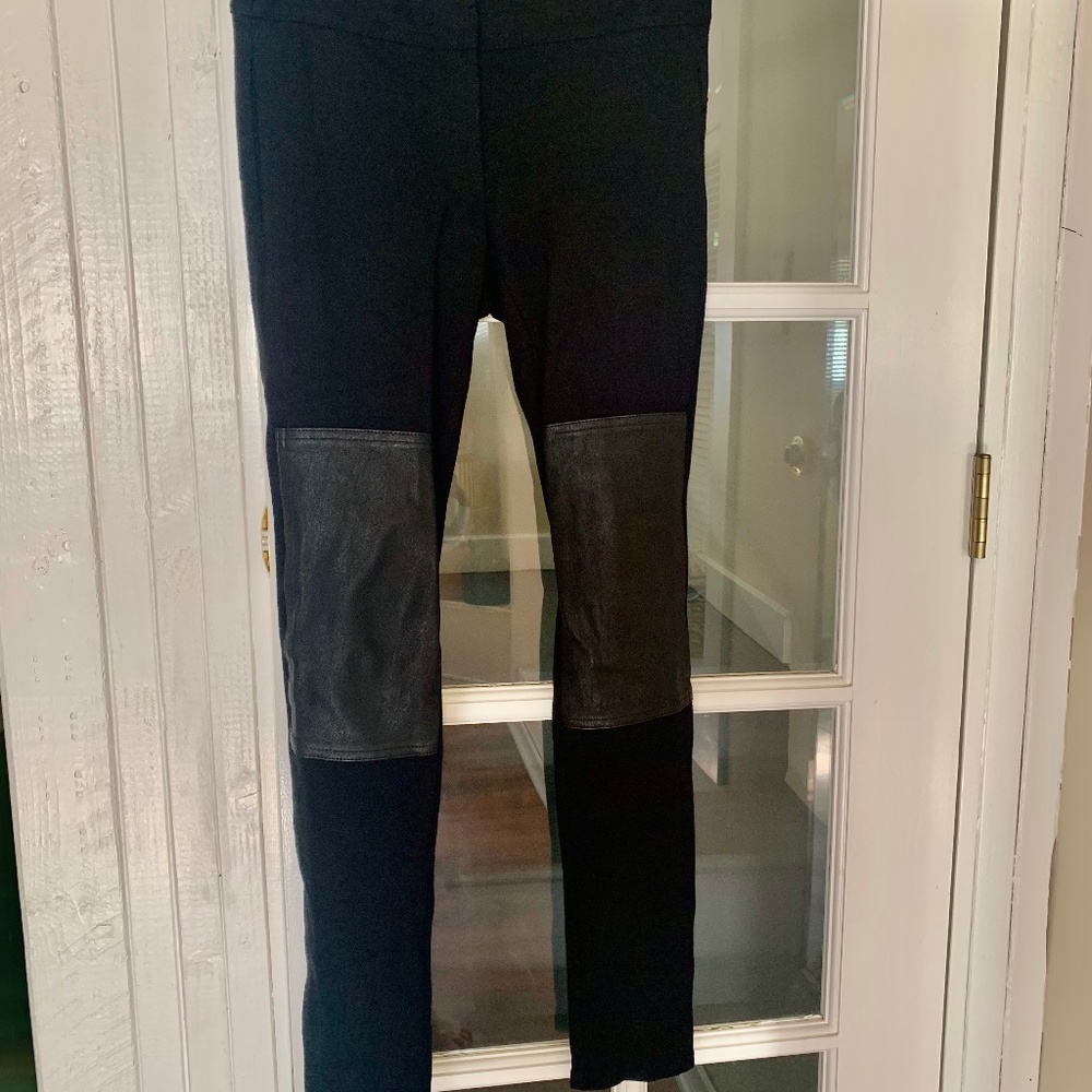 Theory Pants - Legging with Leather Knee Patch - size 0